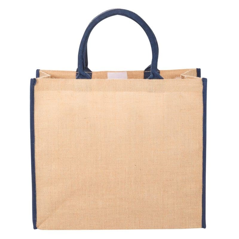 Custom Large Jute Tote with logo - 9
