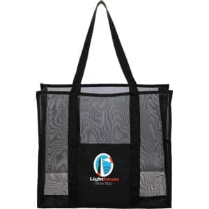 Custom Large Mesh Beach Tote with logo
