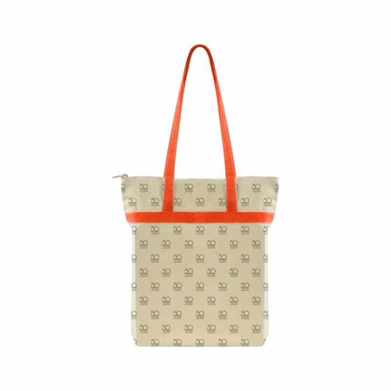 Custom Made-to-Order Zippered Tote All-Over Print with logo - 9