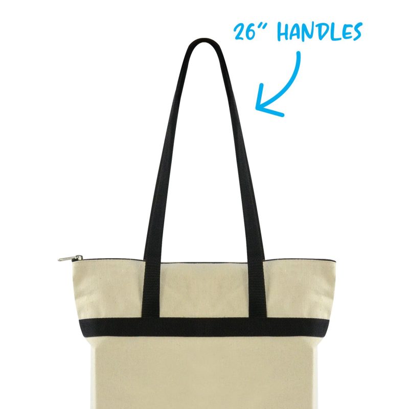 Custom Made-to-Order Zippered Tote with logo - 2
