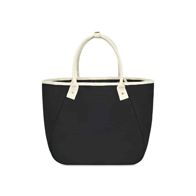Custom Market Street Tapered Carryall Tote - Black with logo - 1