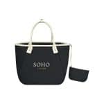 Custom Market Street Tapered Carryall Tote - Black with logo - 3