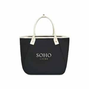 Custom Market Street Tapered Carryall Tote - Black with logo