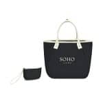 Custom Market Street Tapered Carryall Tote - Black with logo - 5