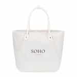 Custom Market Street Tapered Carryall Tote - Natural with logo
