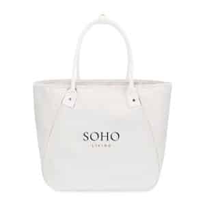 Custom Market Street Tapered Carryall Tote - Natural with logo