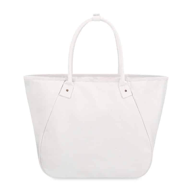 Custom Market Street Tapered Carryall Tote - Natural with logo - 4