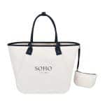 Custom Market Street Tapered Carryall Tote - Navy with logo - 3