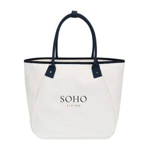 Custom Market Street Tapered Carryall Tote - Navy with logo