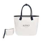 Custom Market Street Tapered Carryall Tote - Navy with logo - 4