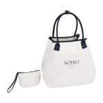 Custom Market Street Tapered Carryall Tote - Navy with logo - 5