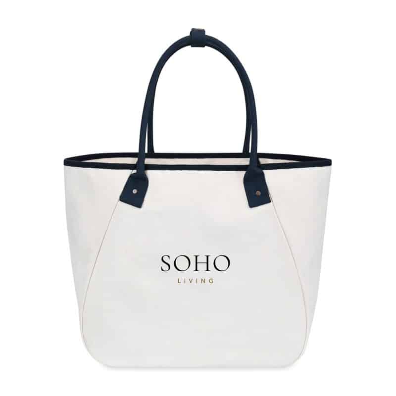 Custom Market Street Tapered Carryall Tote - Navy with logo
