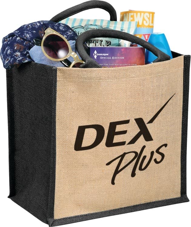 Custom Medium Jute Gift Tote with logo - 2