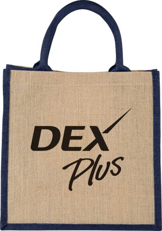 Custom Medium Jute Gift Tote with logo - 7