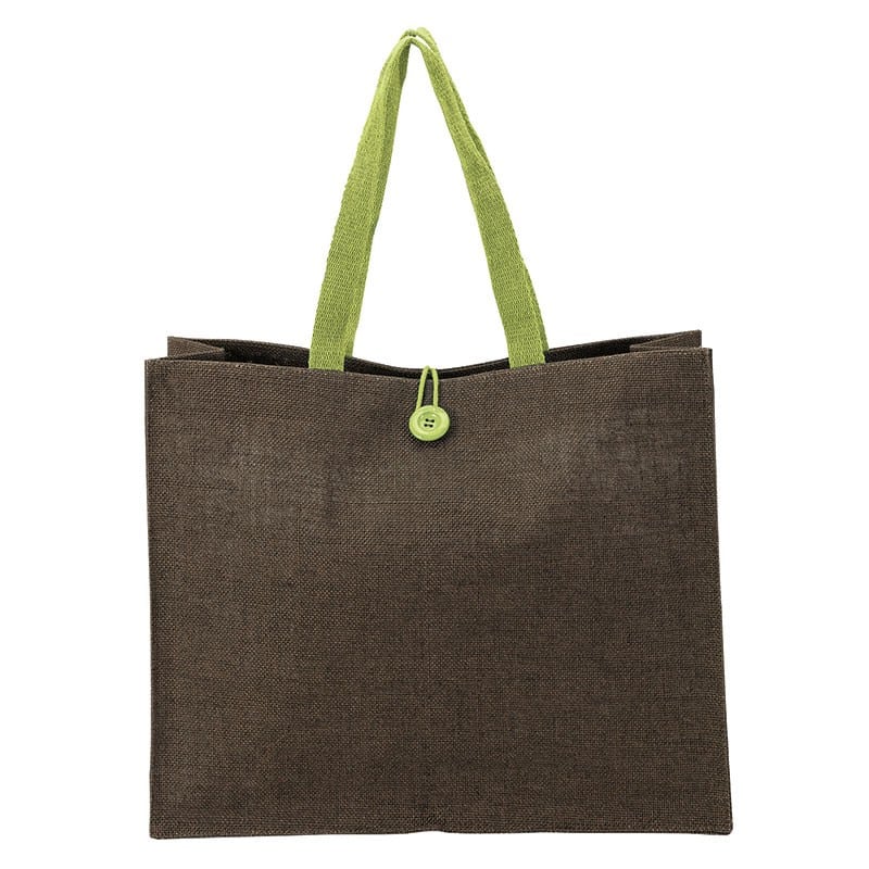 Custom Melbourne Natural Jute Tote with logo - 1