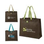 Custom Melbourne Natural Jute Tote with logo