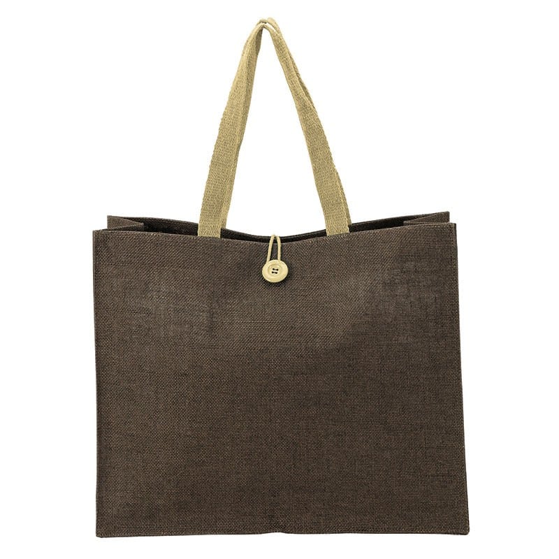 Custom Melbourne Natural Jute Tote with logo - 2