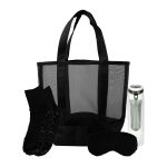 Custom Mesh Fuzzy Beach Bag Set with logo - 3