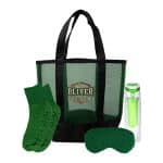 Custom Mesh Fuzzy Beach Bag Set with logo - 4