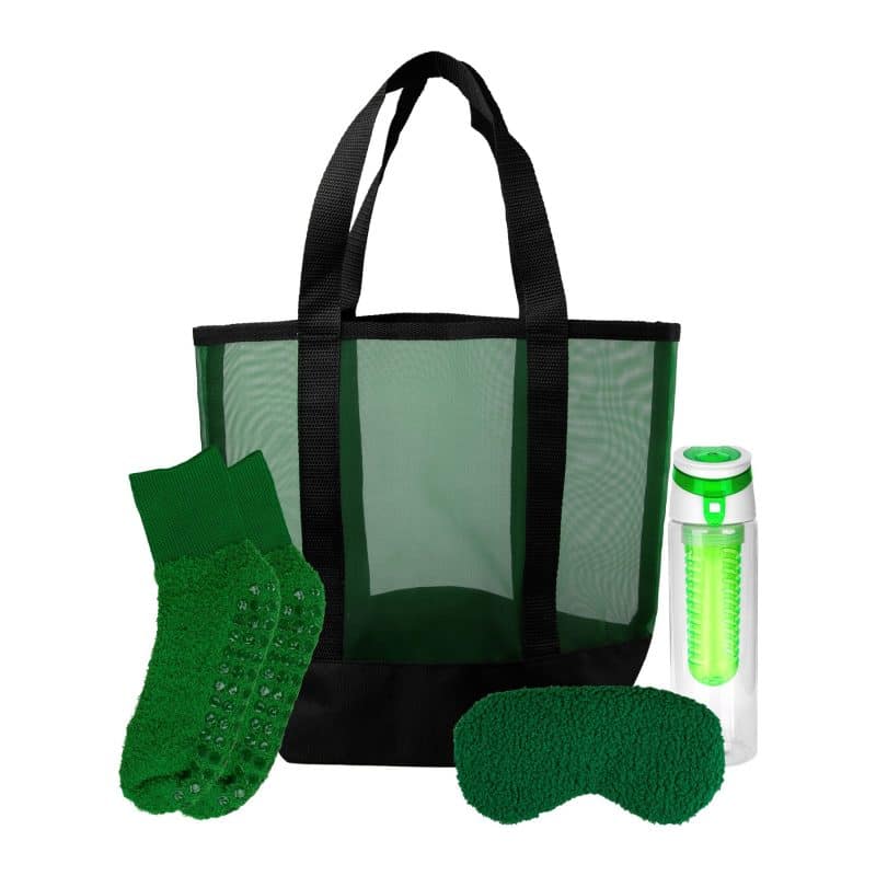 Custom Mesh Fuzzy Beach Bag Set with logo - 5