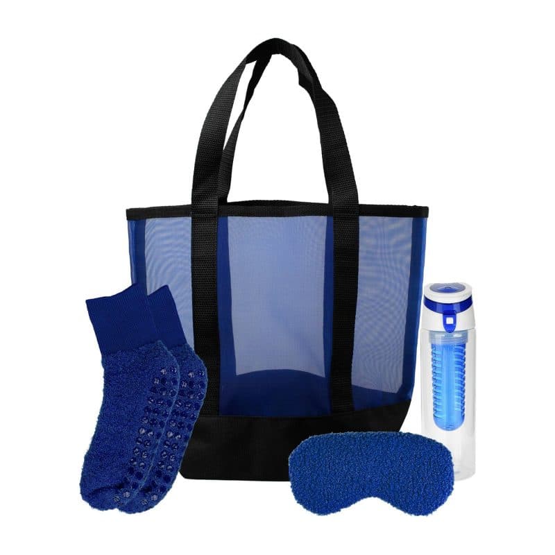 Custom Mesh Fuzzy Beach Bag Set with logo - 7
