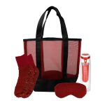 Custom Mesh Fuzzy Beach Bag Set with logo - 9
