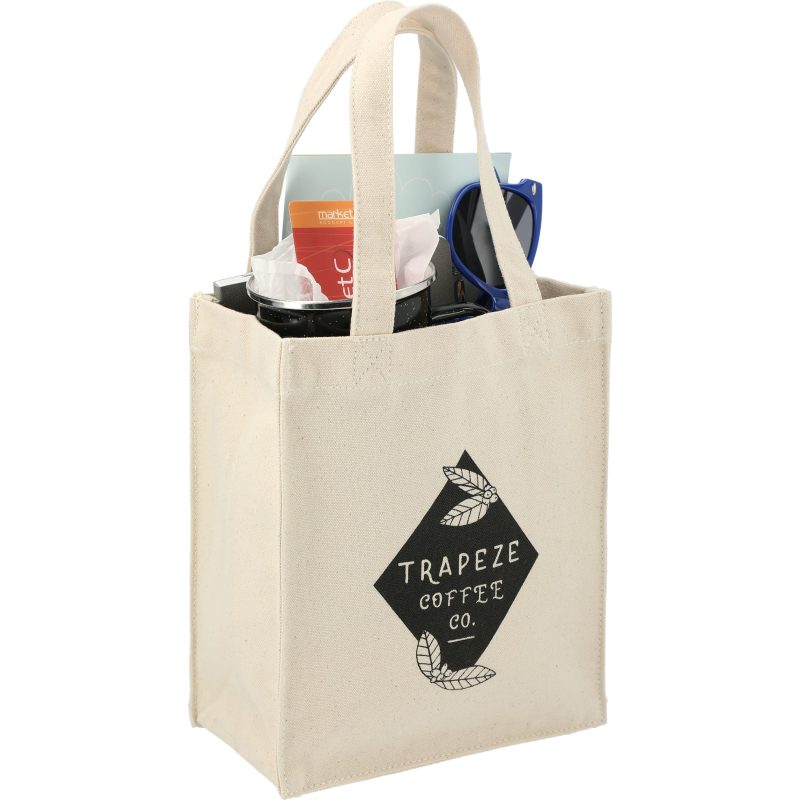 Custom Mini 10oz Cotton Gift Tote with logo - 2