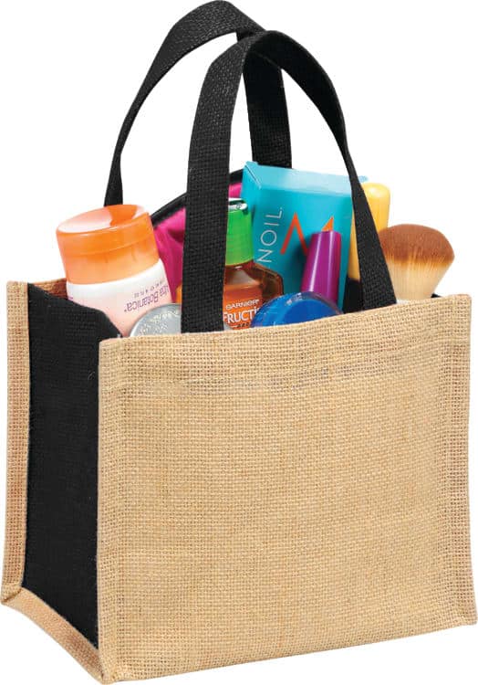 Custom Mini Jute Gift Tote with logo - 2