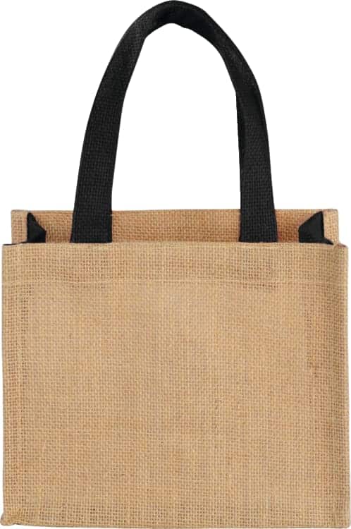 Custom Mini Jute Gift Tote with logo - 3