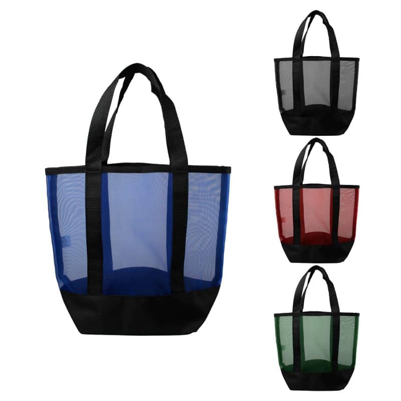 Custom Mini Recycled Mesh Beach Bag with logo - 1