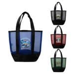 Custom Mini Recycled Mesh Beach Bag with logo