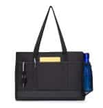 Custom Mobile Office Laptop Tote - Black with logo - 1