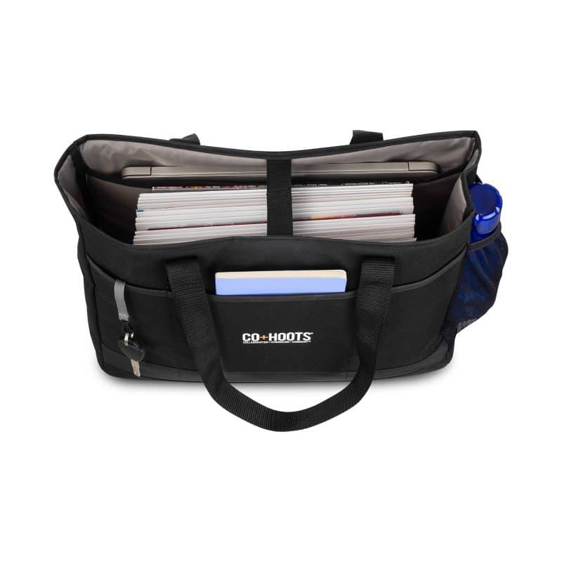 Custom Mobile Office Laptop Tote - Black with logo - 3