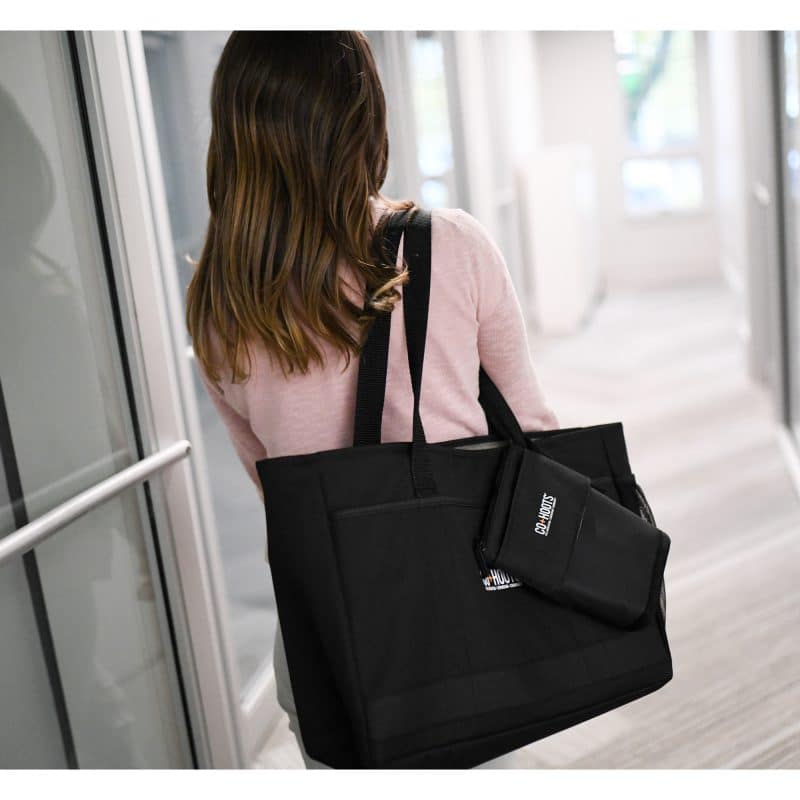 Custom Mobile Office Laptop Tote - Black with logo - 5
