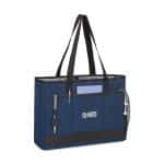 Custom Mobile Office Laptop Tote - Navy with logo - 2