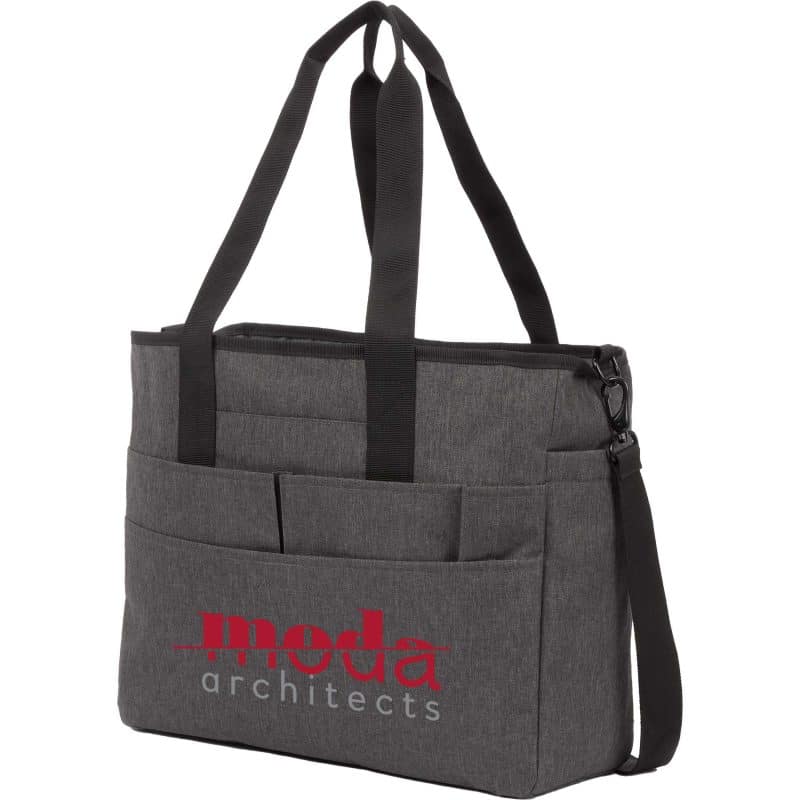 Custom Multi-Pocket Laptop Tote with logo - 2