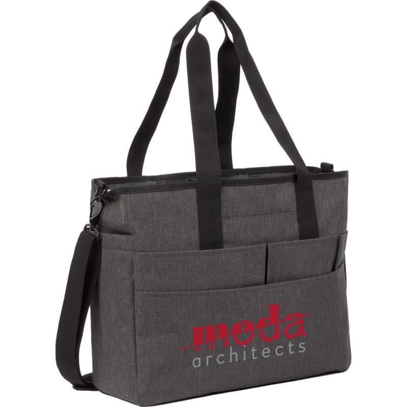 Custom Multi-Pocket Laptop Tote with logo - 3