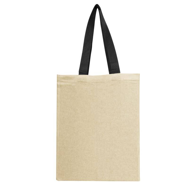 Custom Natural Cotton Canvas Recycled Grocery Tote Bag with logo - 1