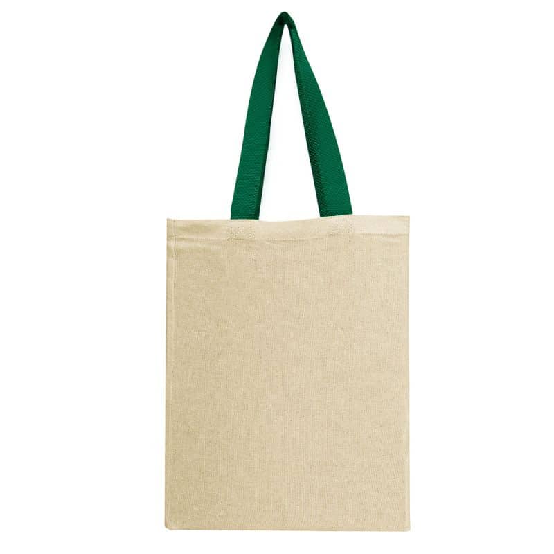 Custom Natural Cotton Canvas Recycled Grocery Tote Bag with logo - 3