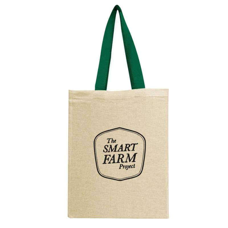 Custom Natural Cotton Canvas Recycled Grocery Tote Bag with logo - 4