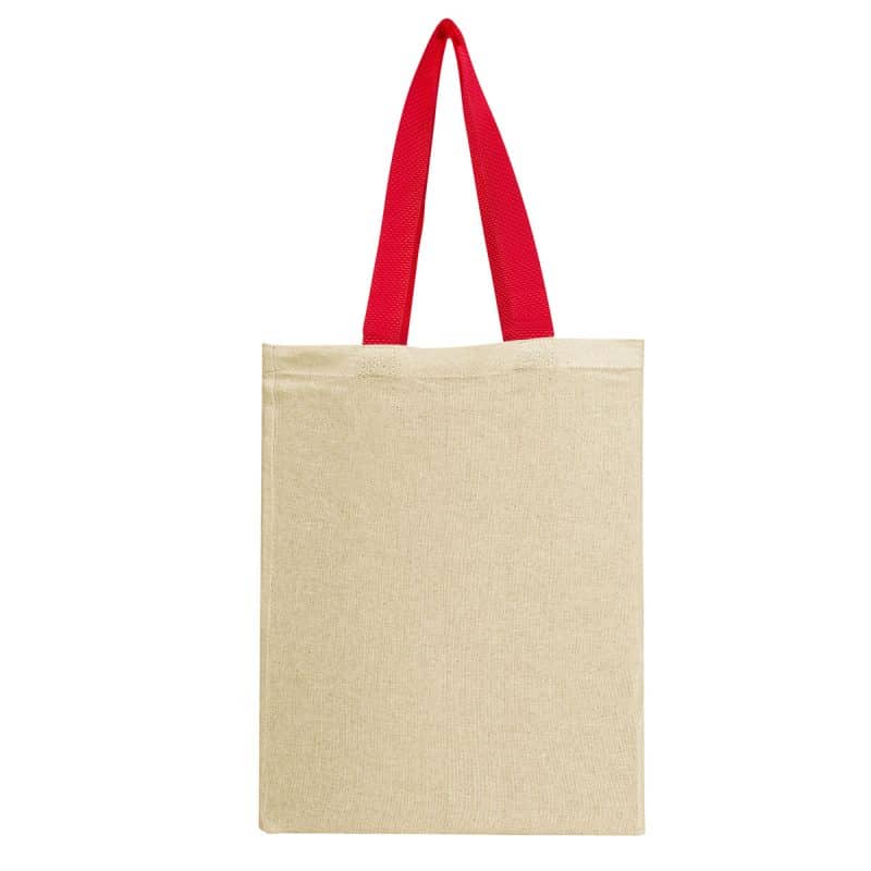 Custom Natural Cotton Canvas Recycled Grocery Tote Bag with logo - 5