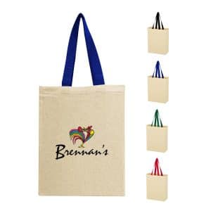 Custom Natural Cotton Canvas Recycled Grocery Tote Bag with logo