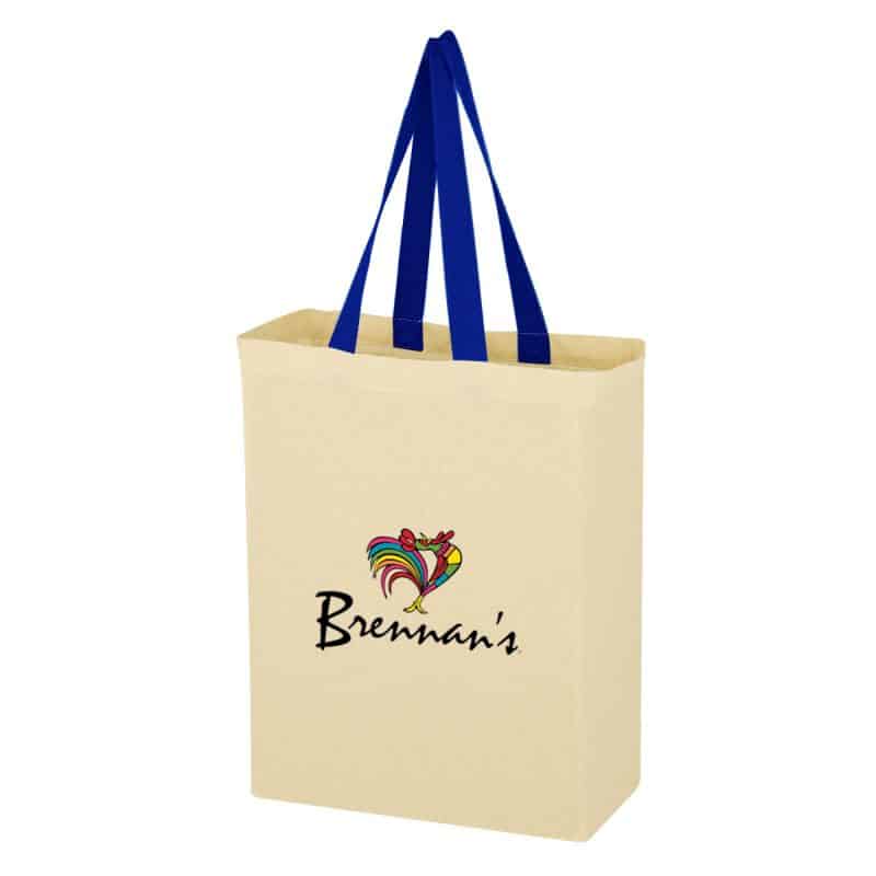 Custom Natural Cotton Canvas Recycled Grocery Tote Bag with logo - 6