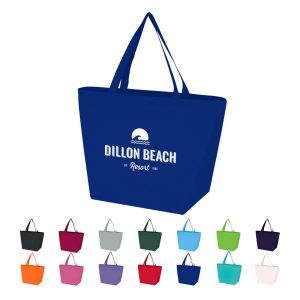 Custom Non-Woven Recycled Budget Shopper Tote with logo