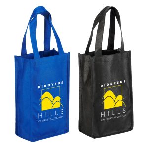 Custom Orchard Breeze 2-Bottle Non-Woven Wine Bag with logo