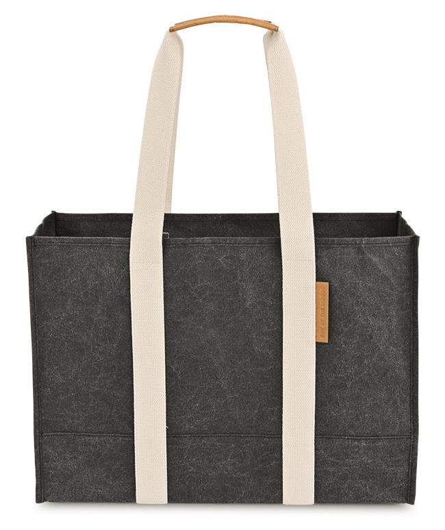 Custom Out of The Woods® Large Market Tote - Ebony with logo - 1