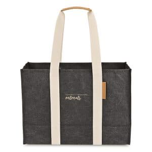 Custom Out of The Woods® Large Market Tote - Ebony with logo