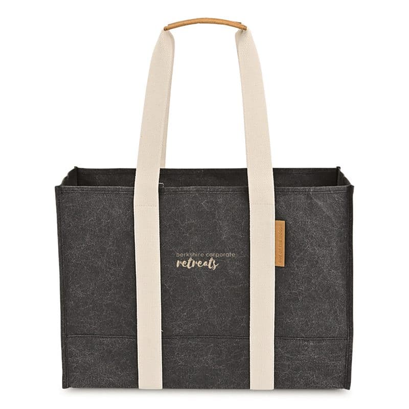 Custom Out of The Woods® Large Market Tote - Ebony with logo