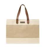 Custom Out of the Woods® Jute Market Tote - Natural with logo - 1