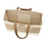 Custom Out of the Woods® Jute Market Tote - Natural with logo - 2